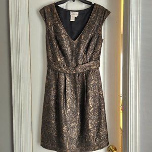 Max Studio Specialty Products Fit & Flare Dress, golden brown, size S